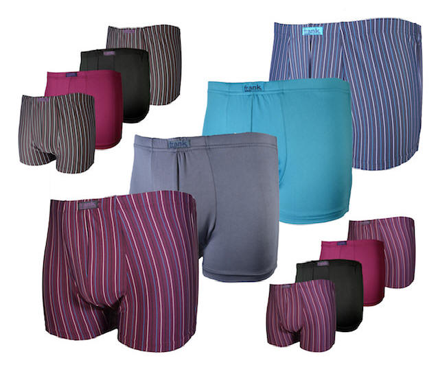 plain and striped retropants in dark colours