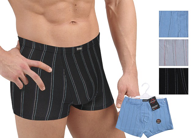 Plain boxers with fine pinstripes