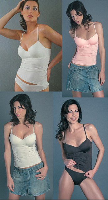 3-022 Bra-Shirt with included, invisible plain bra