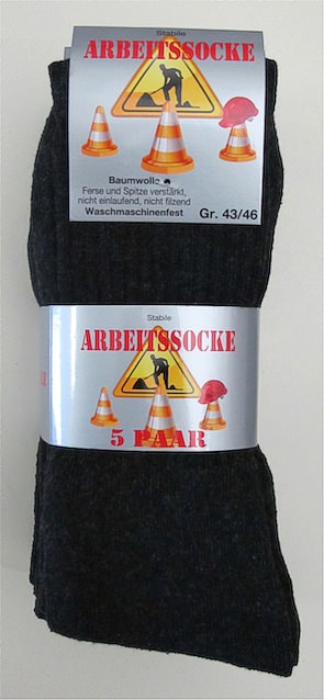 7-011 Men`s work socks, anthracite real heel; mashine-washable