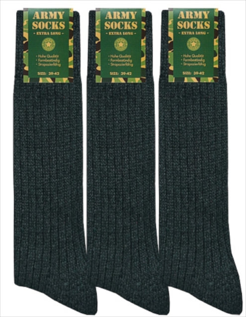 Green knee-socks with wool