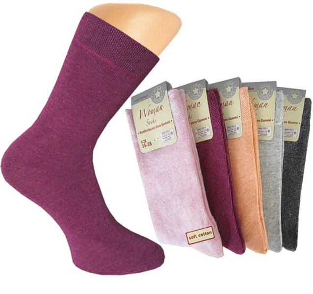 plain summer socks for ladies in nice, bright colours