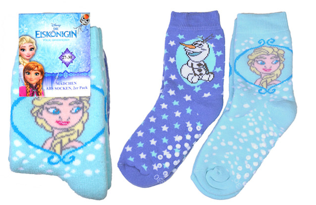 Girls full terry socks with ABS and Disney Frozen motives