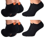 black sports sneakers with terry sole and orange heel flag cocain logo