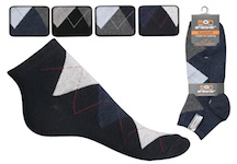 Classical Mens sneakers socks with rhombs