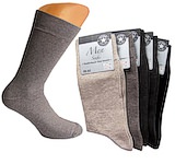 Plain men`s socks in nice brown colours; without incutting elastic