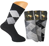 Classical Plaid mens thermo socks full terry