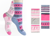 bright coloured thermo-socks full terry with scandinavian design