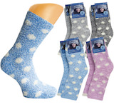 Ladies soft socks with happy dots
