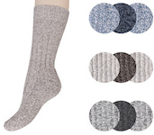 plain melange colored ladies norwegian wool socks