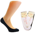 Ladies ballerina socks plain white, black or skin