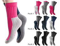 great thermal socks with intense coloured sole and heel 2-colored ribbed edge