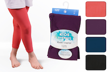 Child`s thermo leggings plain with fleece lining