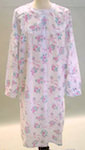 Ladies nightshirt floral design long sleeved for golden agers