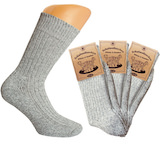Norwegian socks with terry sole; plain grey